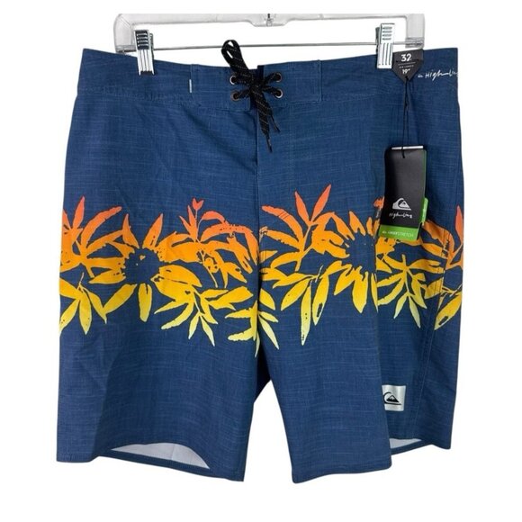 Quiksilver Men's 32 High Line Choppa 19" Board Short Blue NWT - Picture 2 of 16